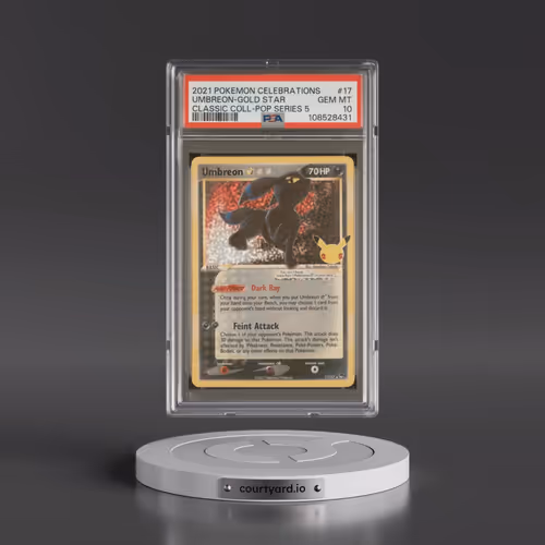 2021 Pokémon Celebrations Classic Collection #17 Umbreon-Gold Star (PSA 10 GEM MINT)