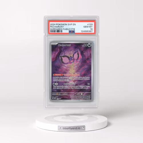 2024 Pokémon Svp EN-SV Black Star Promo #129 Pecharunt - Shrouded Fable Elite Trainer Box (PSA 10 GE