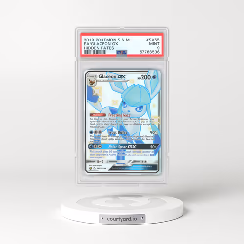 2019 Hidden Fates #SV55 Glaceon GX - Full Art Holo (PSA 9 MINT)