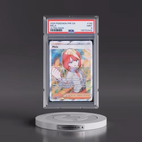 2025 Pokémon Pre EN-Prismatic Evolutions #140 Mela - Ultra Rare (PSA 9 MINT)
