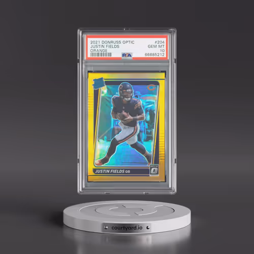 2021 Panini Donruss Optic #204 Justin Fields - Orange (PSA 10 GEM MINT)
