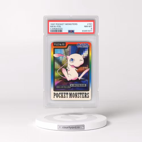 1997 Pocket Monsters Carddass #151 Mew-Foil (PSA 8 NM-MT)