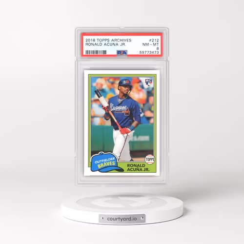 2018 Topps Archives #212 Ronald Acuna Jr. (PSA 8 NM-MT)