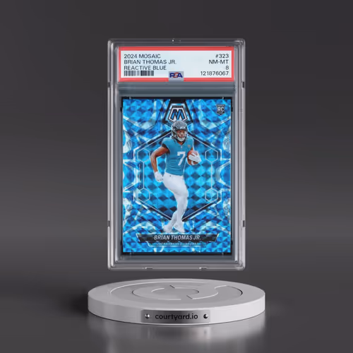 2024 Panini Mosaic #323 Brian Thomas Jr. - Reactive Blue (PSA 8 NM-MT)