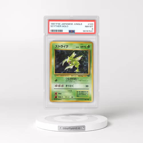 1997 Pokémon Jungle #123 Scyther - Holo (PSA 8 NM-MT)