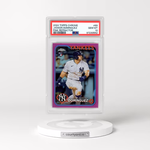 2024 Topps Chrome #89 Jasson Dominguez - Pink Refractor (PSA 10 GEM MINT)