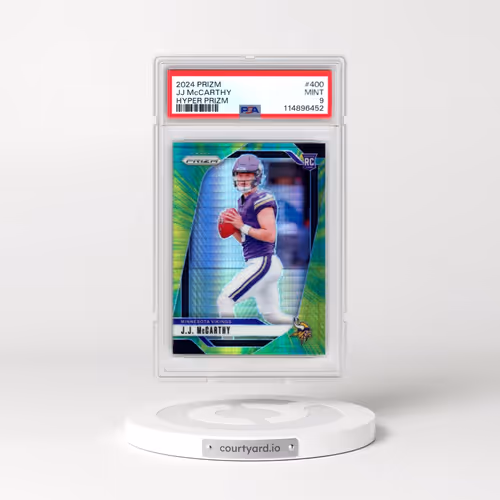 2024 Panini Prizm #400 JJ McCarthy - Hyper Prizm (PSA 9 MINT)