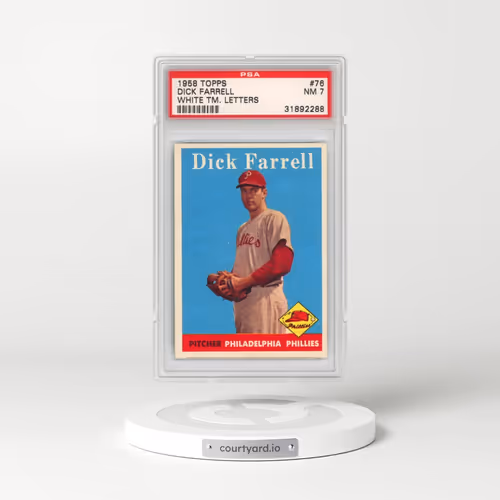 1958 Topps #76 Dick Farrell (PSA 7 NM)
