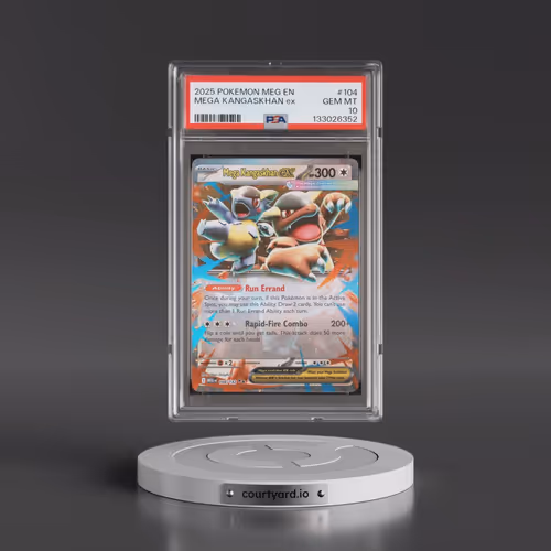 2025 Pokémon Meg EN-Mega Evolution #104 Mega Kangaskhan EX - Holo (PSA 10 GEM MINT)