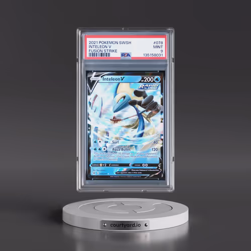 2021 Pokémon Sword & Shield Fusion Strike #078 Inteleon V - Holo (PSA 9 MINT)