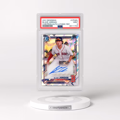 2021 Bowman Chrome Prospect Autographs #CPABJ Blaze Jordan - Atomic Refractor (PSA 9 MINT)