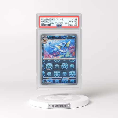 2023 Pokémon Sv2a-Pokemon 151 #134 Vaporeon - Reverse Holo Master Ball (PSA 10 GEM MINT)