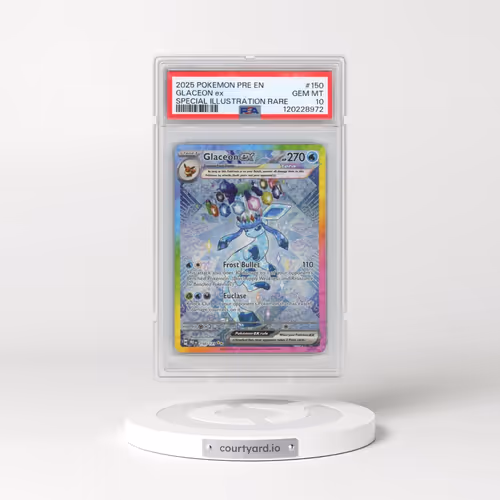 2025 Pokémon Pre EN-Prismatic Evolutions #150 Glaceon EX - Holo Special Illustration Rare (PSA 10 GE
