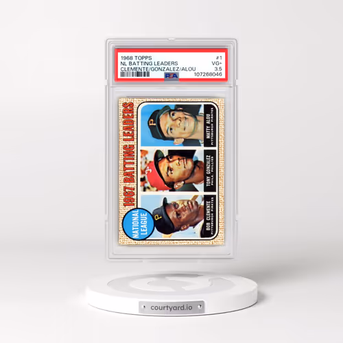 1968 Topps #1 NL Batting Leaders - Clemente/Gonzalez/Alou (PSA 3.5 VG+)