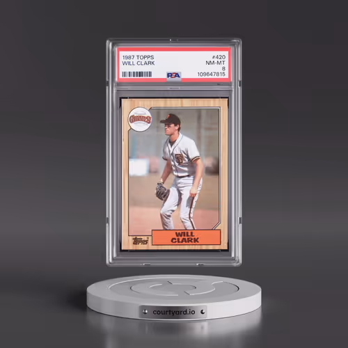 1987 Topps #420 Will Clark (PSA 8 NM-MT)
