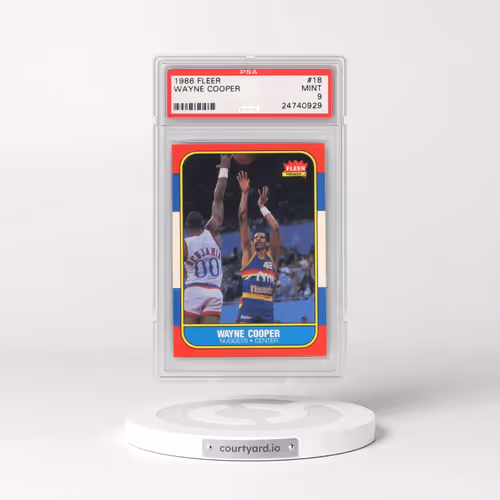 1986 Fleer #18 Wayne Cooper (PSA 9 MINT)