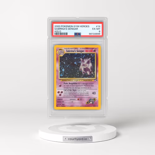 2000 Pokémon Gym Heroes #14 Sabrina's Gengar - Holo (PSA 6 EX-MT)