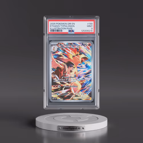 2025 Pokémon Dri EN-Destined Rivals #190 Ethan's Typhlosion - Illustration Rare (PSA 9 MINT)