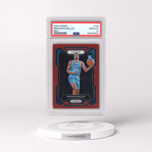 2023 Panini Prizm #152 Brandon Miller - Red Prizm (PSA 10 GEM MINT)