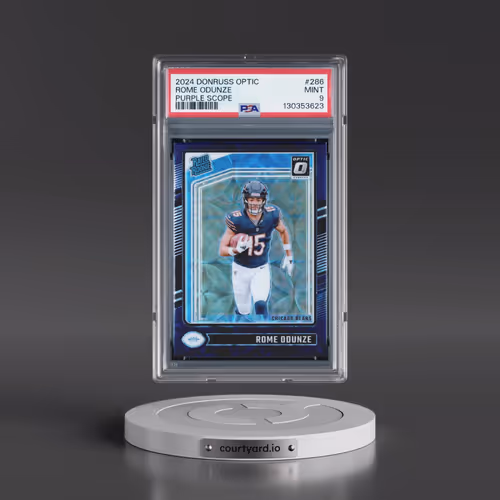 2024 Panini Donruss Optic #286 Rome Odunze - Purple Scope (PSA 9 MINT)