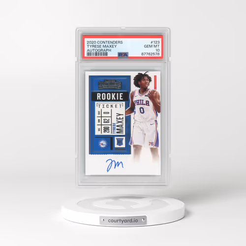 2020 Panini Contenders #123 Tyrese Maxey - Autograph (PSA 10 GEM MINT)
