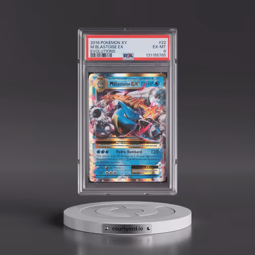 2016 Pokémon XY Evolutions #22 M Blastoise EX - Holo (PSA 6 EX-MT)