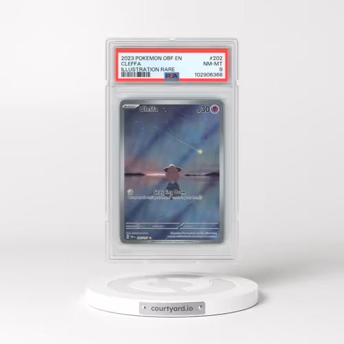 2023 Pokémon Obf EN-Obsidian Flames #202 Cleffa - Illustration Rare (PSA 8 NM-MT)
