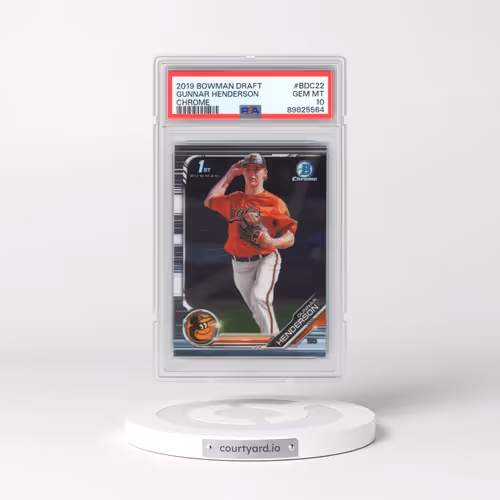 2019 Bowman Draft #BDC22 Gunnar Henderson - Chrome (PSA 10 GEM MINT)