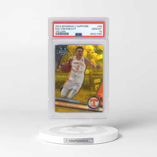 2023 Bowman University Chrome Sapphire #48 Dalton Knecht - Yellow (PSA 10 GEM MINT)