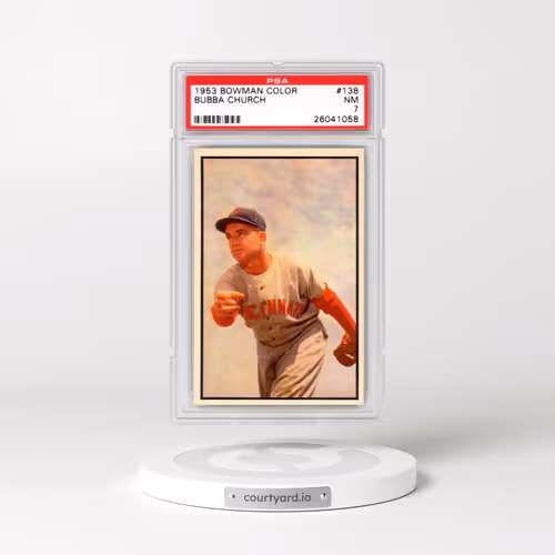 1953 Bowman Color #138 Bubba Church (PSA 7 NM)