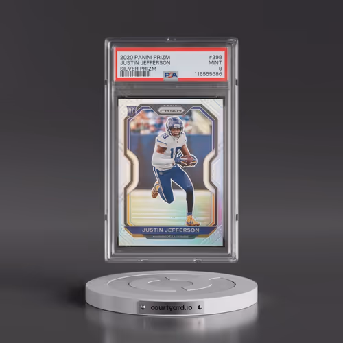2020 Panini Prizm #398 Justin Jefferson - Silver Prizm (PSA 9 MINT)