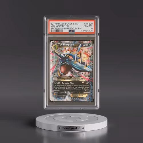 2017 Pokémon XY Black Star Promo #XY200 M Sharpedo EX - Holo Mega Sharpedo EX Premium Collection (PS