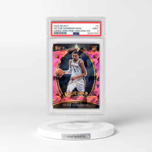 2023 Panini Select Lodestars #9 Victor Wembanyama - Pink Cracked Ice (PSA 9 MINT)