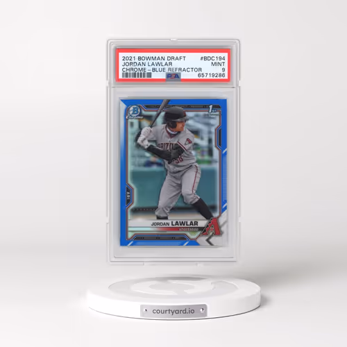 2021 Bowman Draft #BDC194 Jordan Lawlar - Chrome-Blue Refractor (PSA 9 MINT)