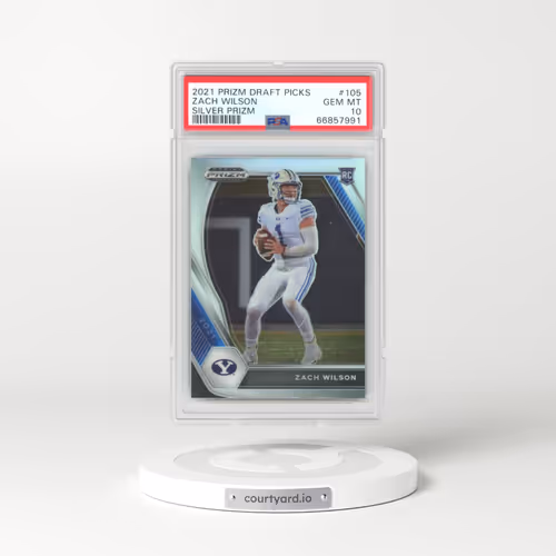 2021 Panini Prizm Draft Picks #105 Zach Wilson - Silver Prizm (PSA 10 GEM MINT)