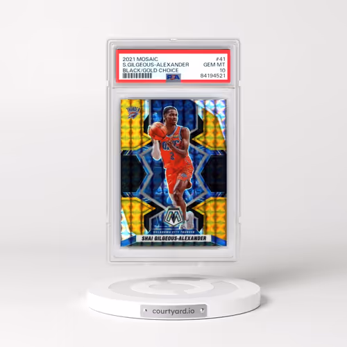 2021 Panini Mosaic #41 Shai Gilgeous-Alexander - Black/Gold Choice (PSA 10 GEM MINT)