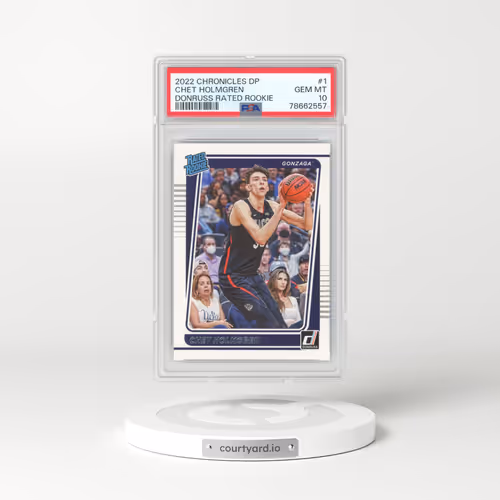 2022 Panini Chronicles Draft Picks Donruss Rated Rookie #1 Chet Holmgren (PSA 10 GEM MINT)