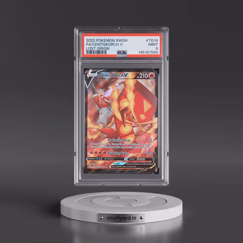 2022 Pokémon Sword & Shield Lost Origin #TG14 Centiskorch V - Holo Full Art (PSA 9 MINT)