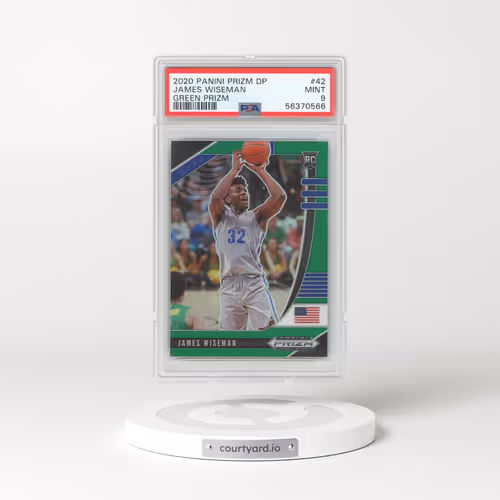 2020 Panini Prizm Draft Picks #42 James Wiseman - Green Prizm (PSA 9 MINT)