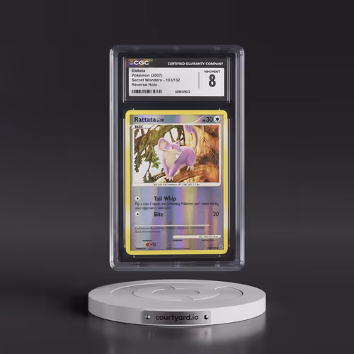 2007 Secret Wonders #103/132 Rattata - Reverse Holo (CGC 8 NM-MT)