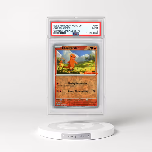 2023 Pokémon Mew EN-151 #004 Charmander - Gamestop Exclusive (PSA 9 MINT)
