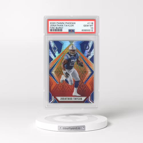 2020 Panini Phoenix #118 Jonathan Taylor - Fire Burst (PSA 10 GEM MINT)