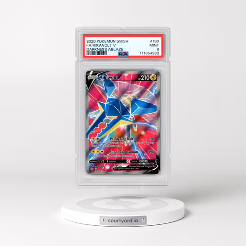 2020 Pokémon Sword & Shield Darkness Ablaze #180 Vikavolt V - Holo Full Art (PSA 9 MINT)