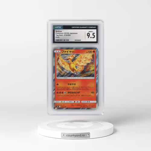 2018 Tag Bolt #018/095 Moltres - Holo (CGC 9.5 MINT+)