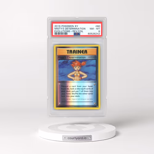 2016 Pokémon XY Evolutions #80 Misty's Determination - Reverse Foil (PSA 8 NM-MT)
