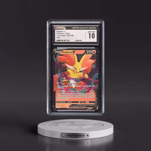2022 Lost Origin #027/196 Delphox V - Holo (CGC 10 GEM MINT)