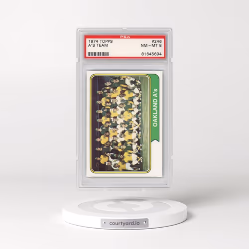 1974 Topps #246 A's Team (PSA 8 NM-MT)