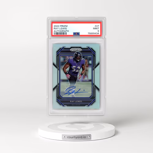 2022 Panini Prizm #27 Ray Lewis - Autograph (PSA 9 MINT)