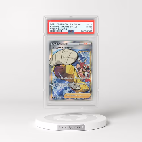 2021 Pokémon Sword & Shield Vmax Climax #273 Mustard Rapid Strike Style - Full Art (PSA 9 MINT)