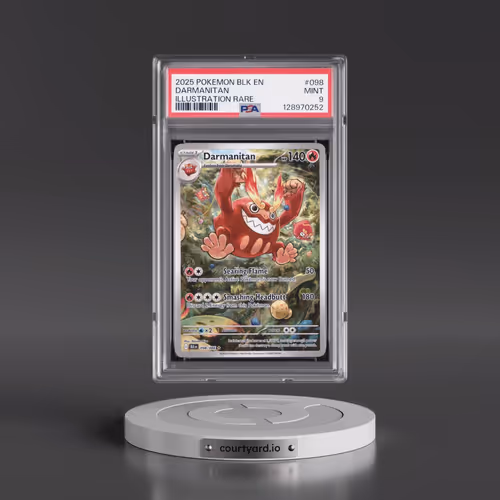 2025 Pokémon Blk EN-Black Bolt #098 Darmanitan - Illustration Rare (PSA 9 MINT)